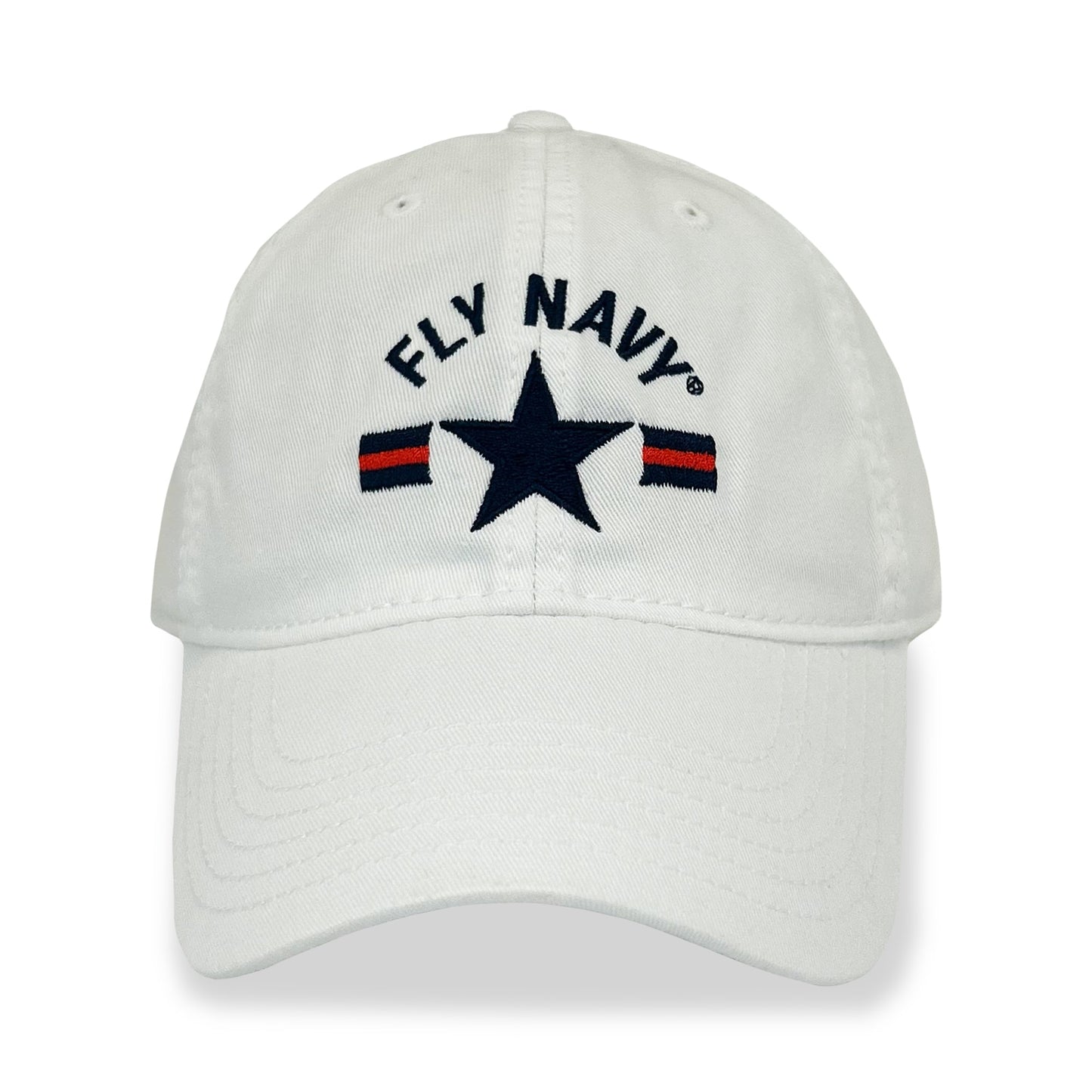 Navy Fly Navy Relaxed Twill Low Profile Hat (White)