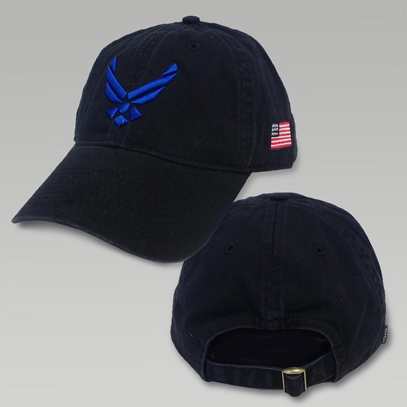 Air Force Wings Flag Hat (Black)