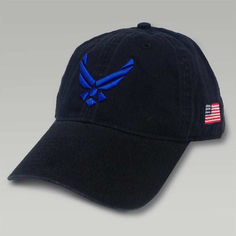 Air Force Wings Flag Hat (Black)