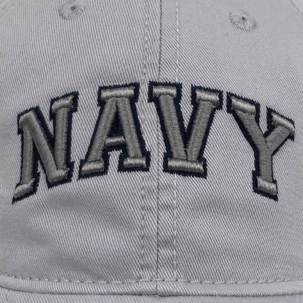 Navy Arch Low Profile Hat (Silver)
