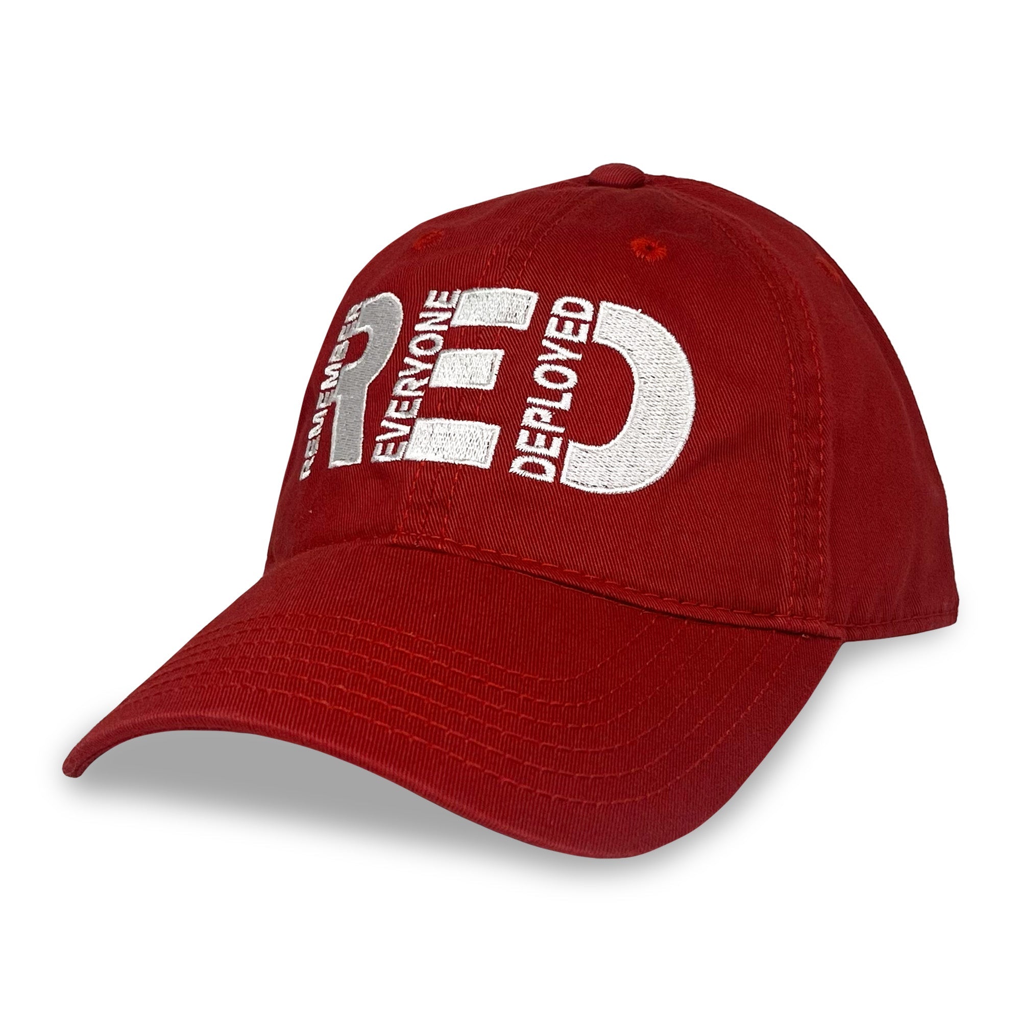 Remember Everyone Deployed Relaxed Twill Hat (Red) – The Cover Bag