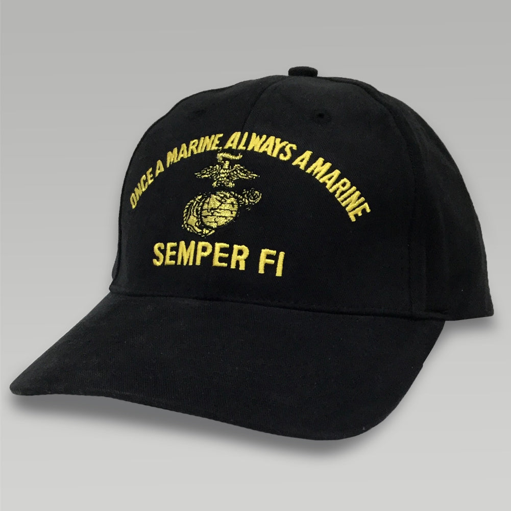 Once A Marine Always A Marine Hat (Black)