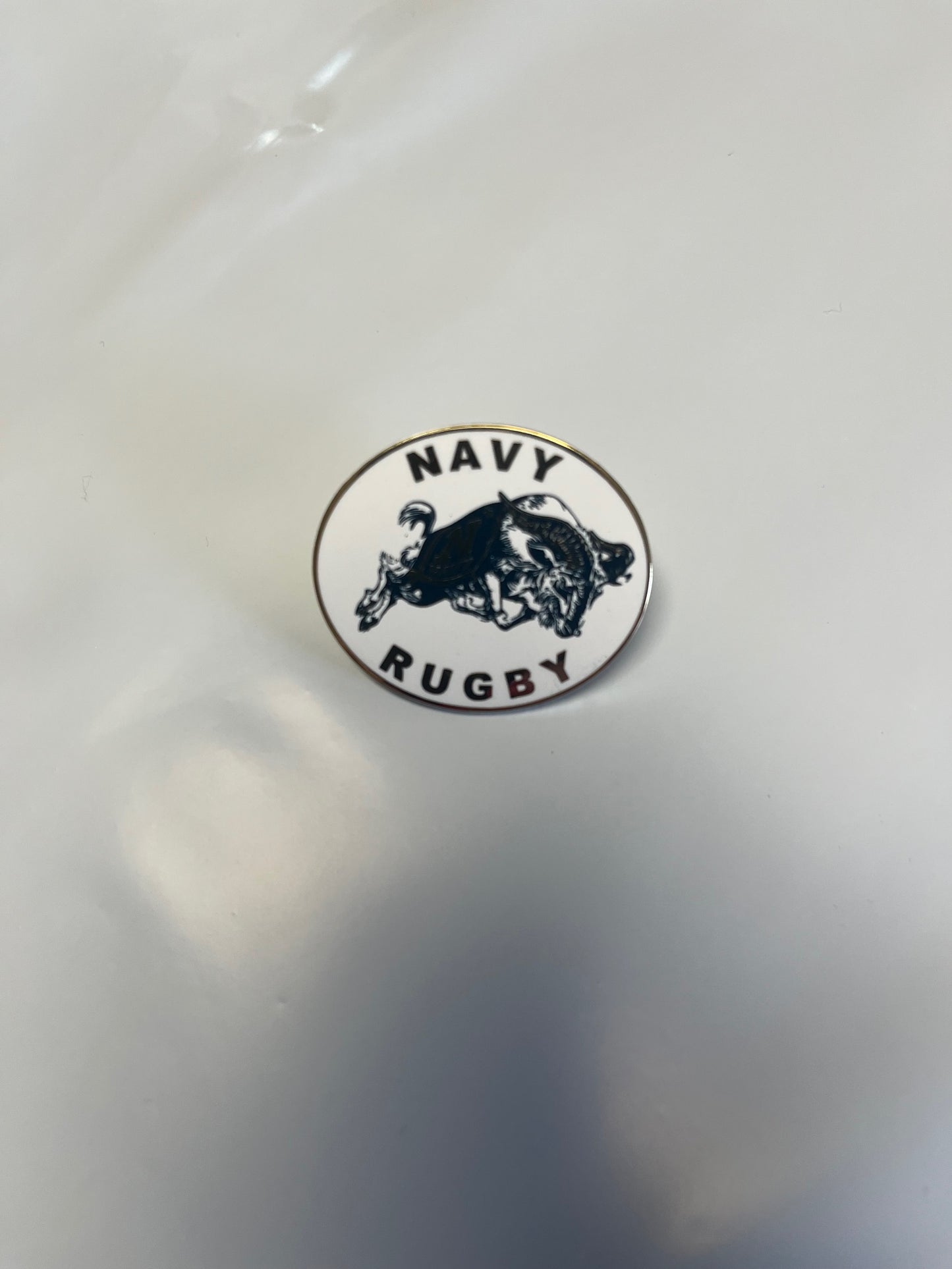 Navy Rugby Lapel Pin