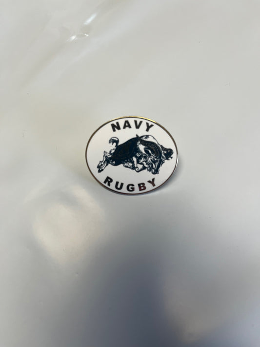 Navy Rugby Lapel Pin
