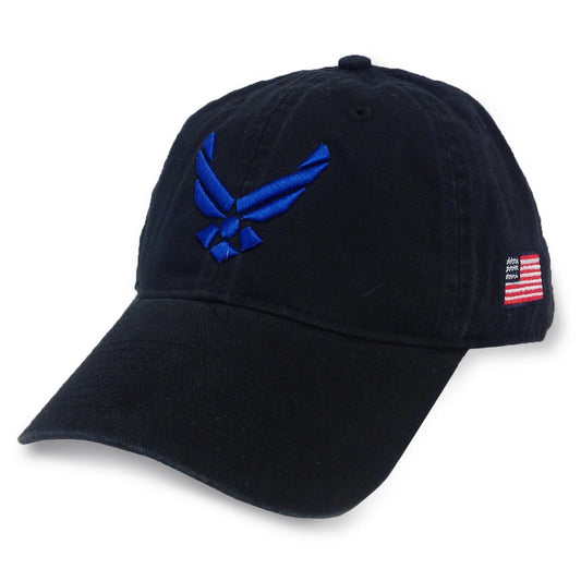 Air Force Wings Flag Hat (Black)