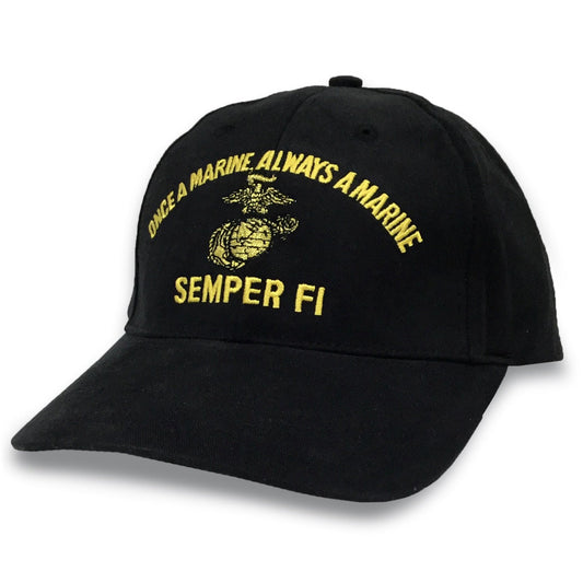 Once A Marine Always A Marine Hat (Black)