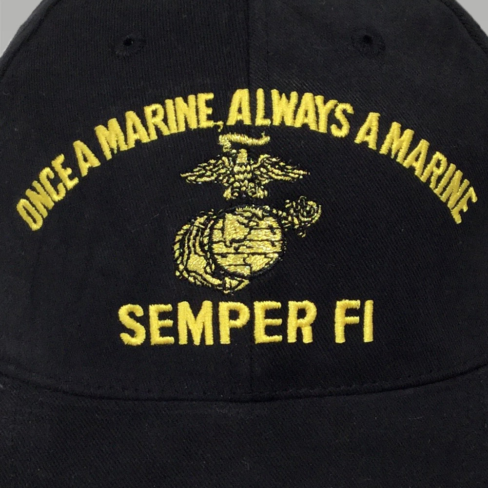 Once A Marine Always A Marine Hat (Black)