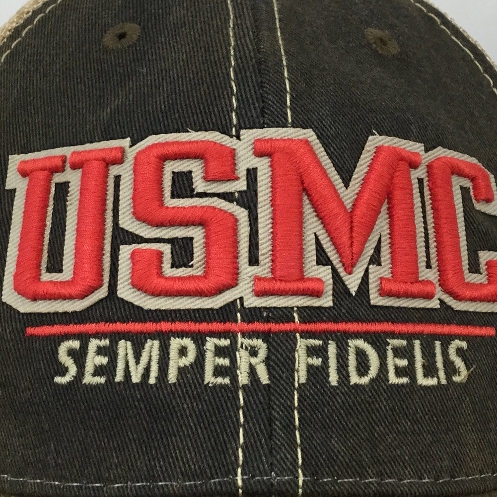 USMC Semper Fidelis Trucker Hat (Black)
